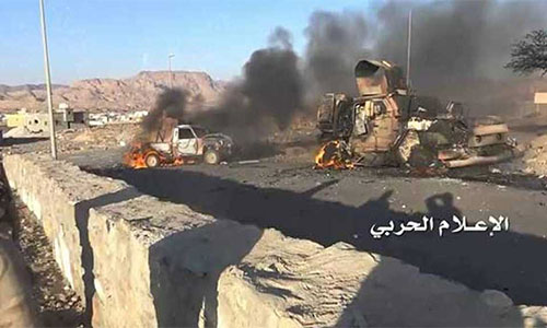 Cinco jefes de las fuerzas de agresión resultan heridos en una emboscada en Yemen